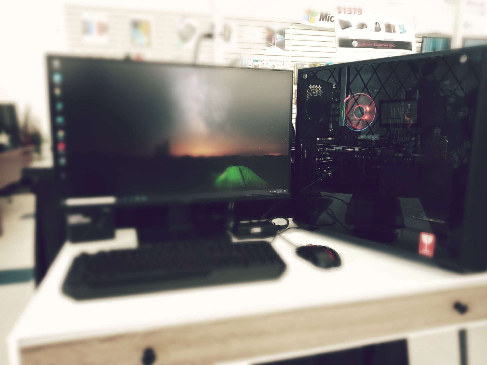 Computer and gaming system on display at Software Emporium